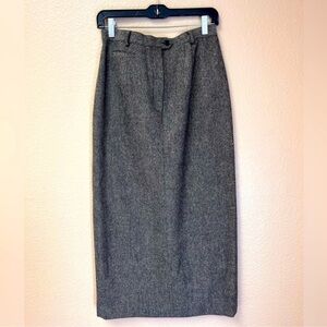 Lauren Ralph Lauren Midi Straight Tweed 100% Wool Skirt Size 10